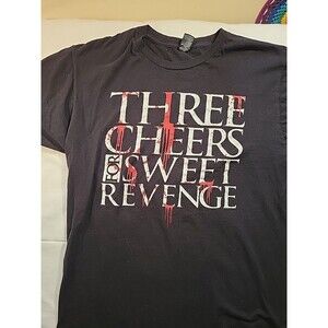 Optima Women's Size Large Graphic Tee "Sweet Revenge", Black In Very Good Cond